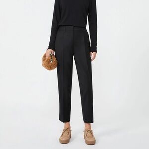 Max Mara Black Knit Crop Pants Pockets Size 2